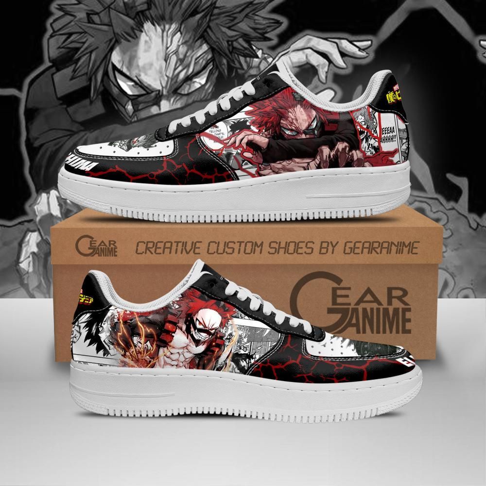 Boku No Hero Academia Eijiro Kirishima Air Force Shoes Sneakers Custom Anime