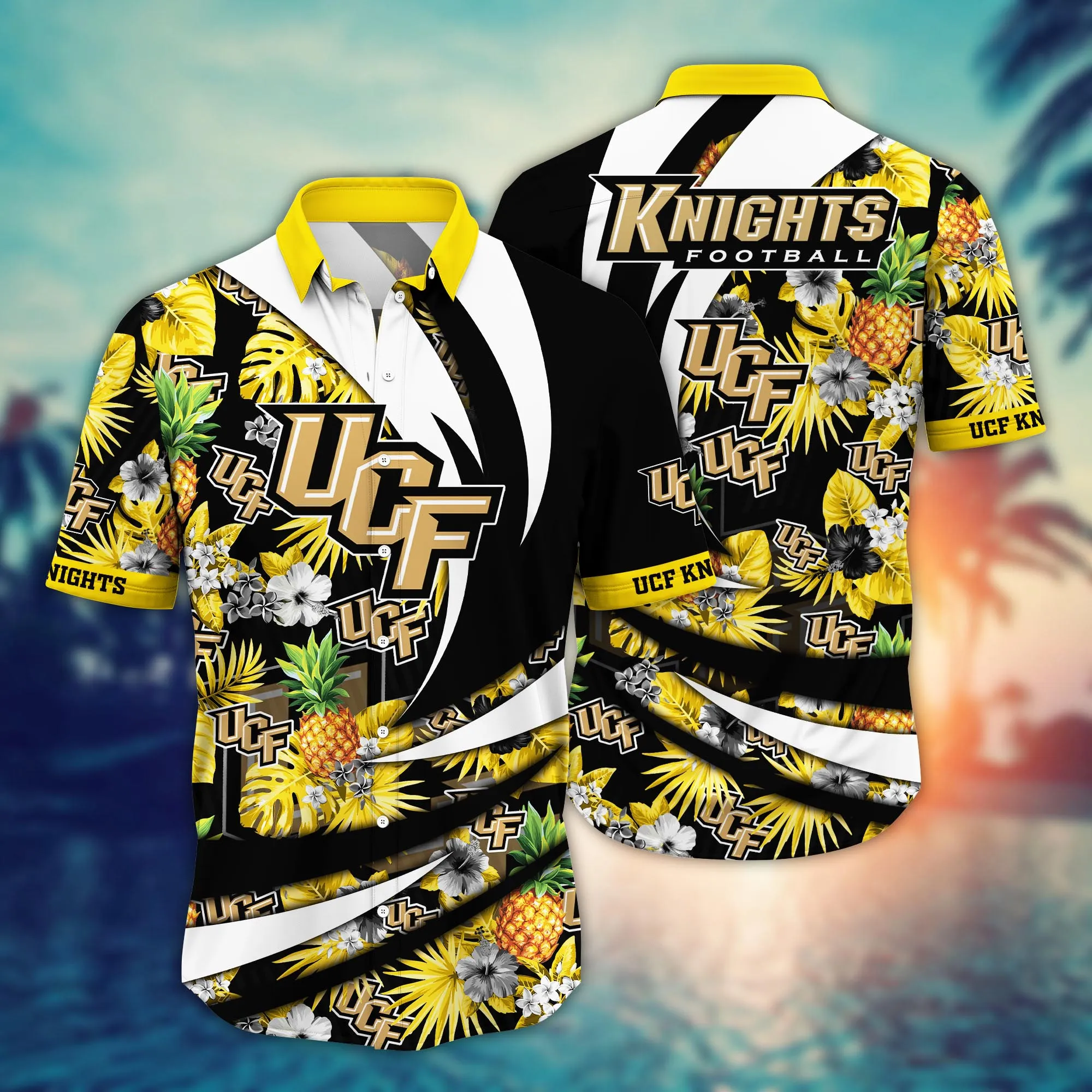 Ucf Knights NCCA Hawaiian Shirt Golden Hour Aloha Shirt