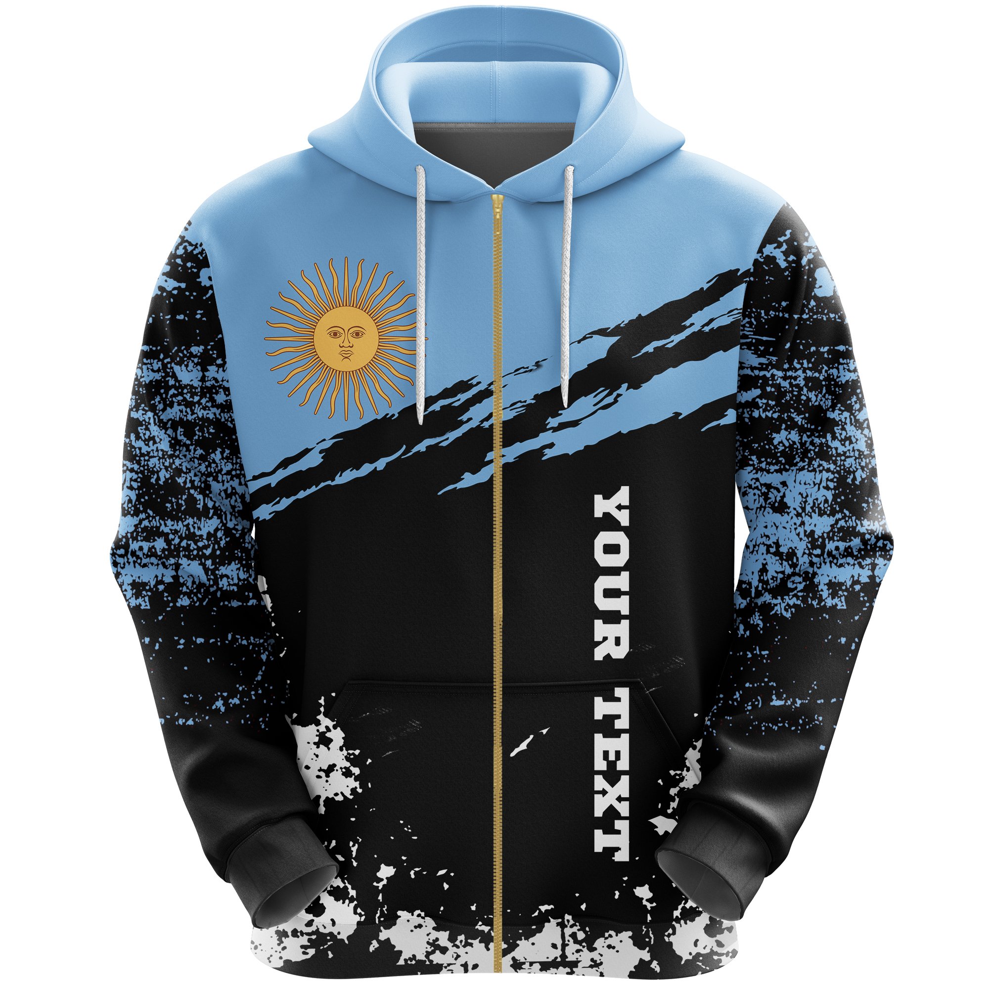 Argentina Zip Hoodie Customized K5