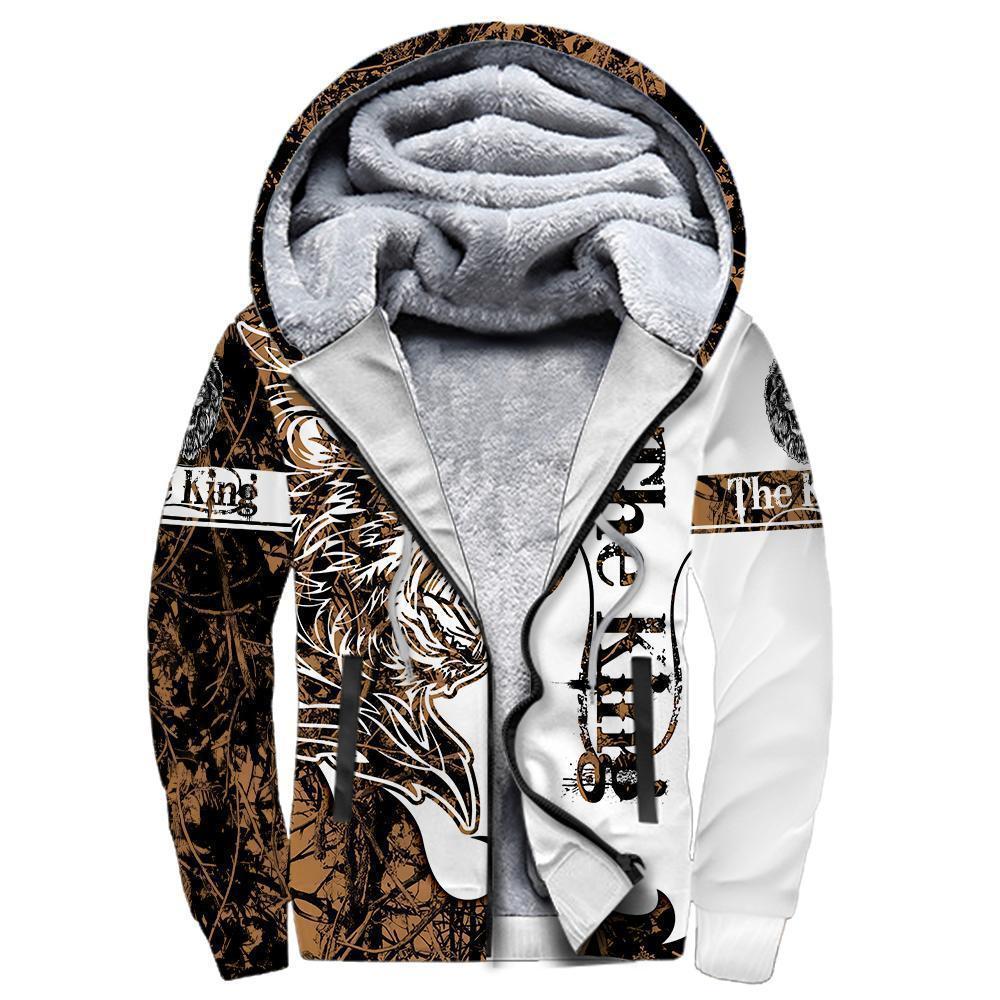 The King Lion Tattoo Fleece Zip Hoodie All Over Print | Unisex | Adult | Fz1085