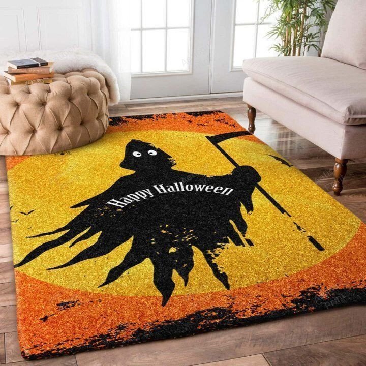 Happy Halloween Home Decor Ghost Death Scary Area Rug Carpet Vintage Home Decor Gift Idea Carpet