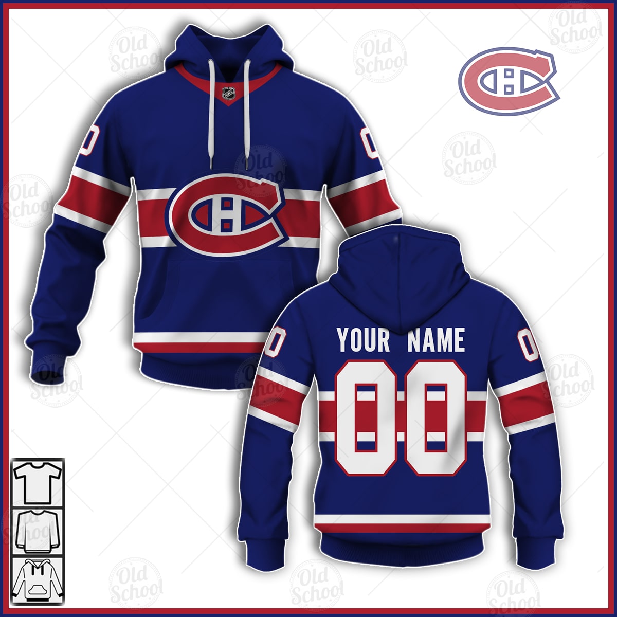 Personalize Montreal Canadiens Reverse Retro Alternate Jersey Personalize Hoodie