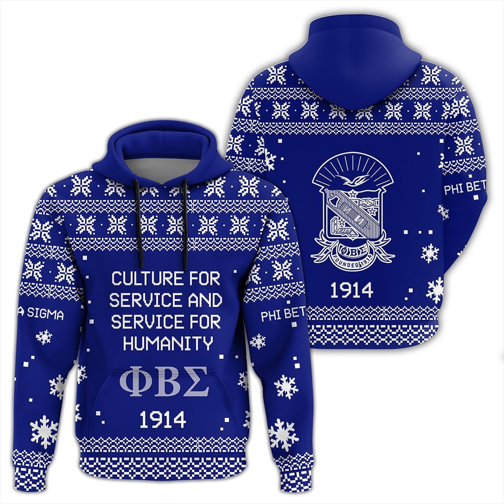 Fraternity Hoodie – Phi Beta Sigma Xmas Motto Pullover Hoodie