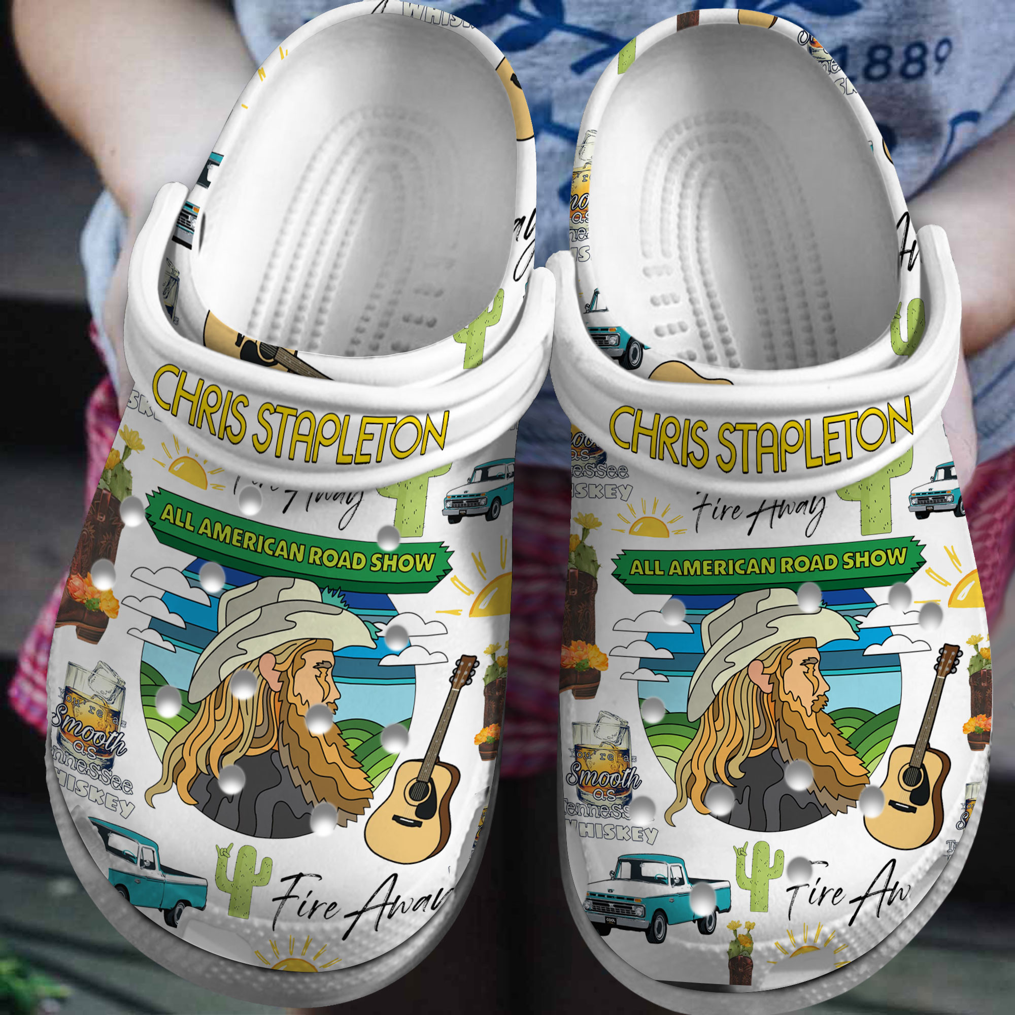 Premium Chris Stapleton Music Crocs Crocband Clogs Shoes Comfortable For Men Women and Kids 2