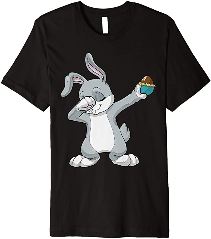 Dabbing Rabbit Easter Day Eggs Dab Boys Girls Kid Cute Bunny Premium T-Shirt