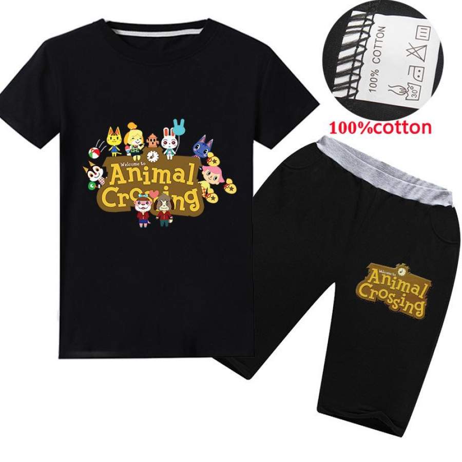 animal crossing Children’s Cotton T-shirt + Shorts Set