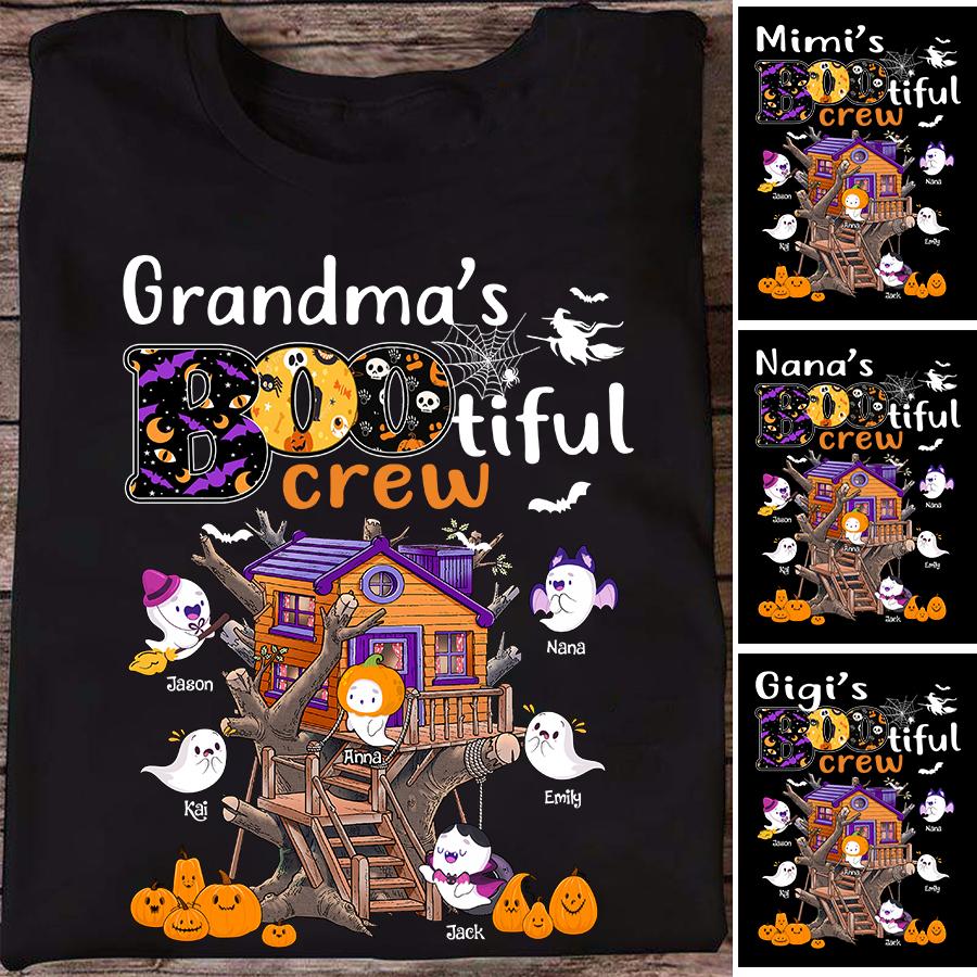 Personalized Halloween Bootiful Grandma Shirt, Bootiful Halloween Shirt, Grandma Halloween Shirts Gift