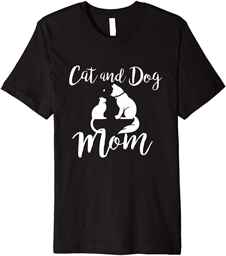 Pets Animals Cats and Dogs Cat Mom AF Dog Dad Puppy Premium T-Shirt