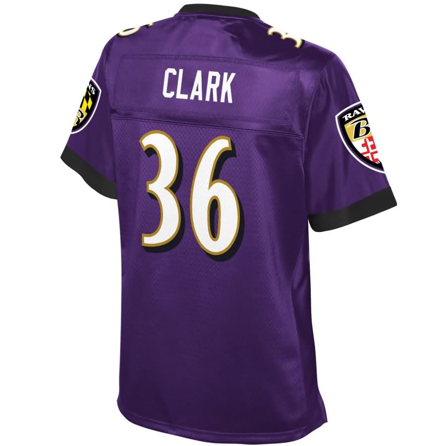 Chuck Clark Baltimore Ravens NFL Pro Line Womens Team Color Player Jersey – Purple