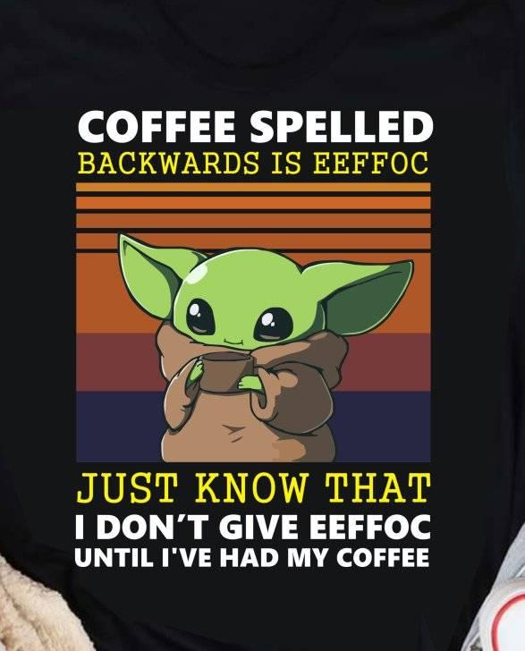 Coffee Spelled Backwards Funny Shirt