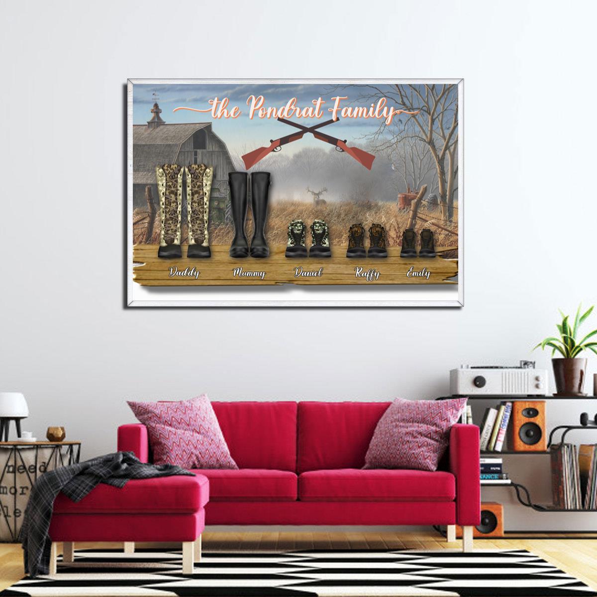 Customized Canvas Poster Wall Art Hunting Boots Style