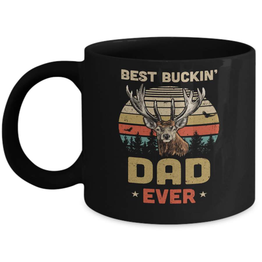 Vintage Best Buckin’ Dad Ever Gift For Father Day Mug