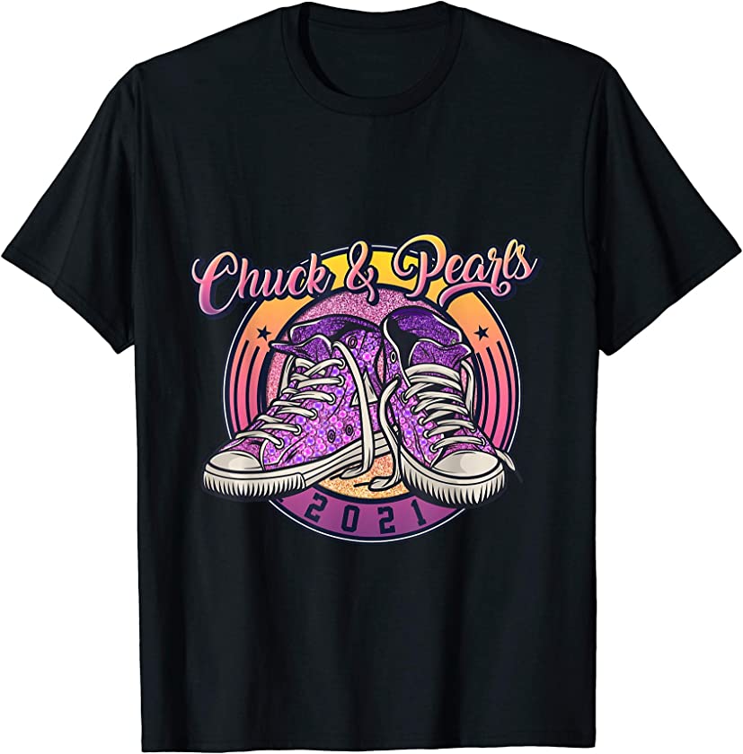 Chucks and Pearls 2021 HBCU Black Girl Gift T-Shirt