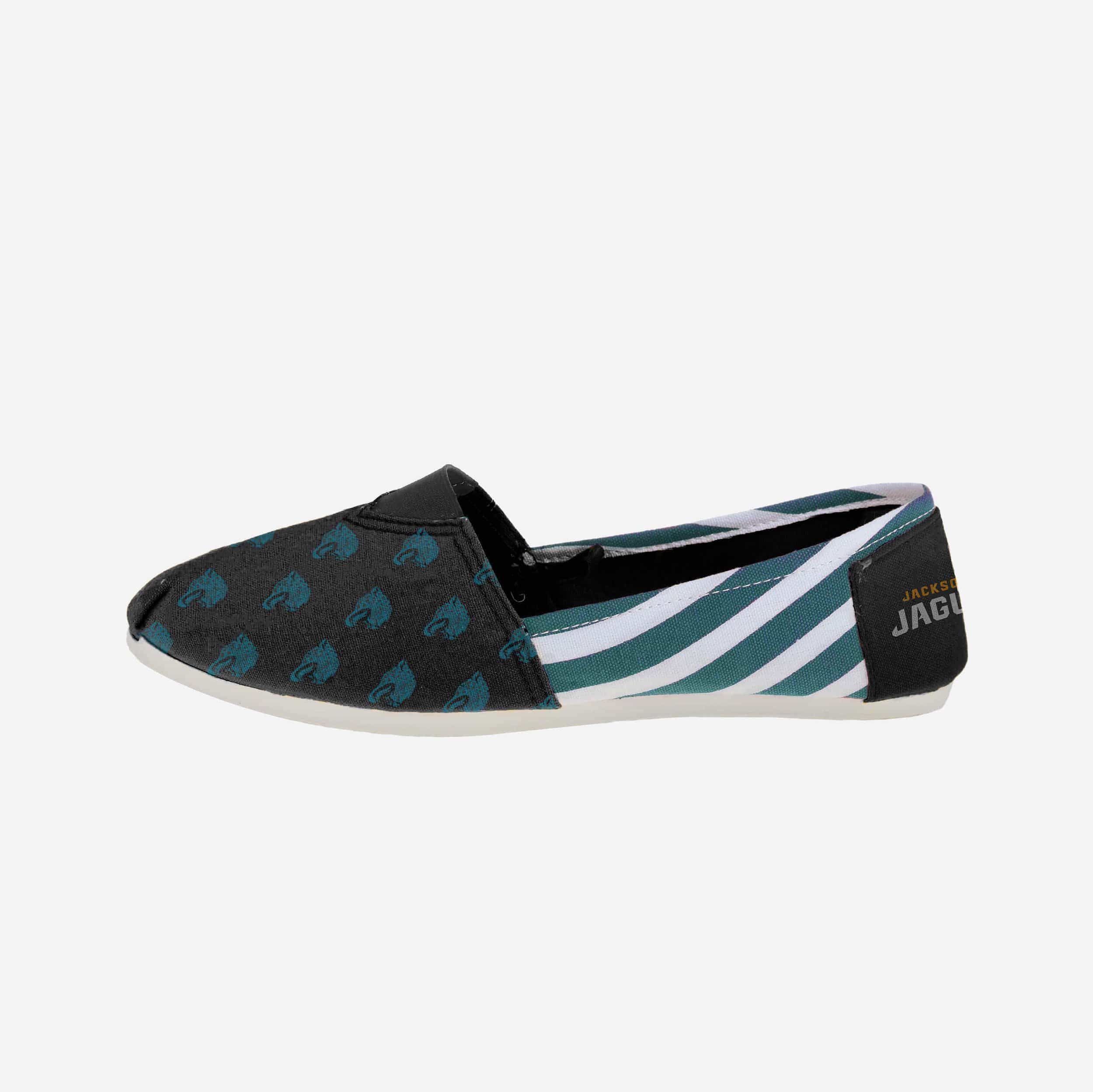 Jacksonville Jaguars Womens Stripe Canvas Shoe