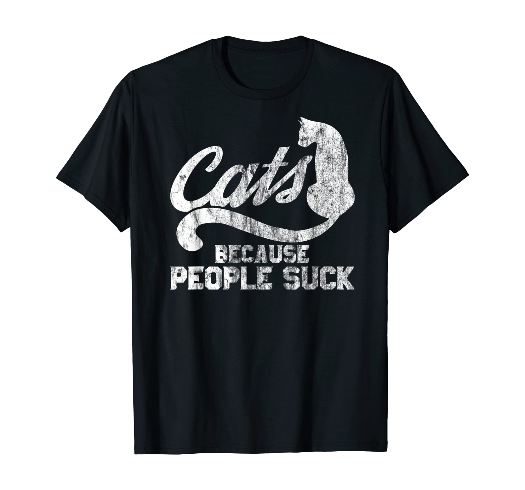 Cat Shirt for Women Cats Because People Suck Tee – Vintage