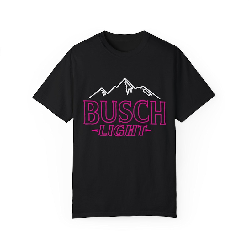 Vintage Busch Light Unisex Garment-Dyed T-shirt – Casual Wear, Summer Style, Beer Lovers, Outdoor Adventure, Gift Idea