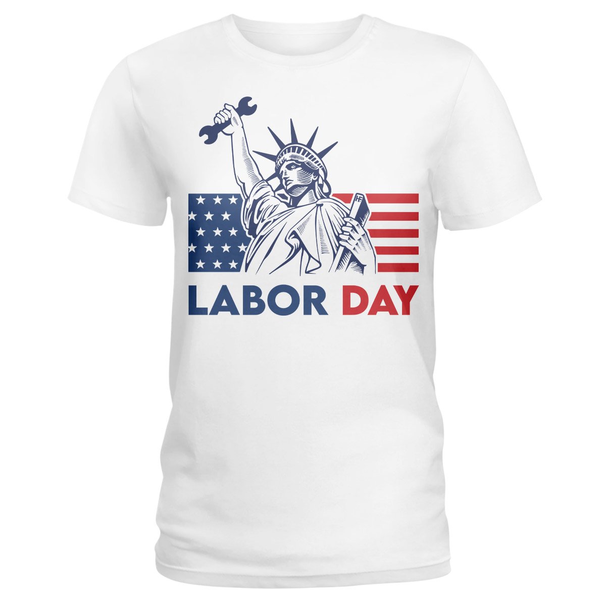 Liberty Statue Loves Labor Day Shirt For Men And Women, Labor Day Gift Ladies T-Shirt