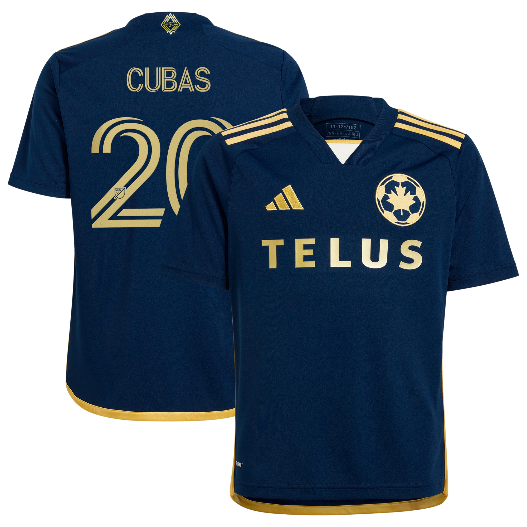 Andrés Cubas Vancouver Whitecaps FC Youth 2024 The 50 Replica Player Jersey – Navy