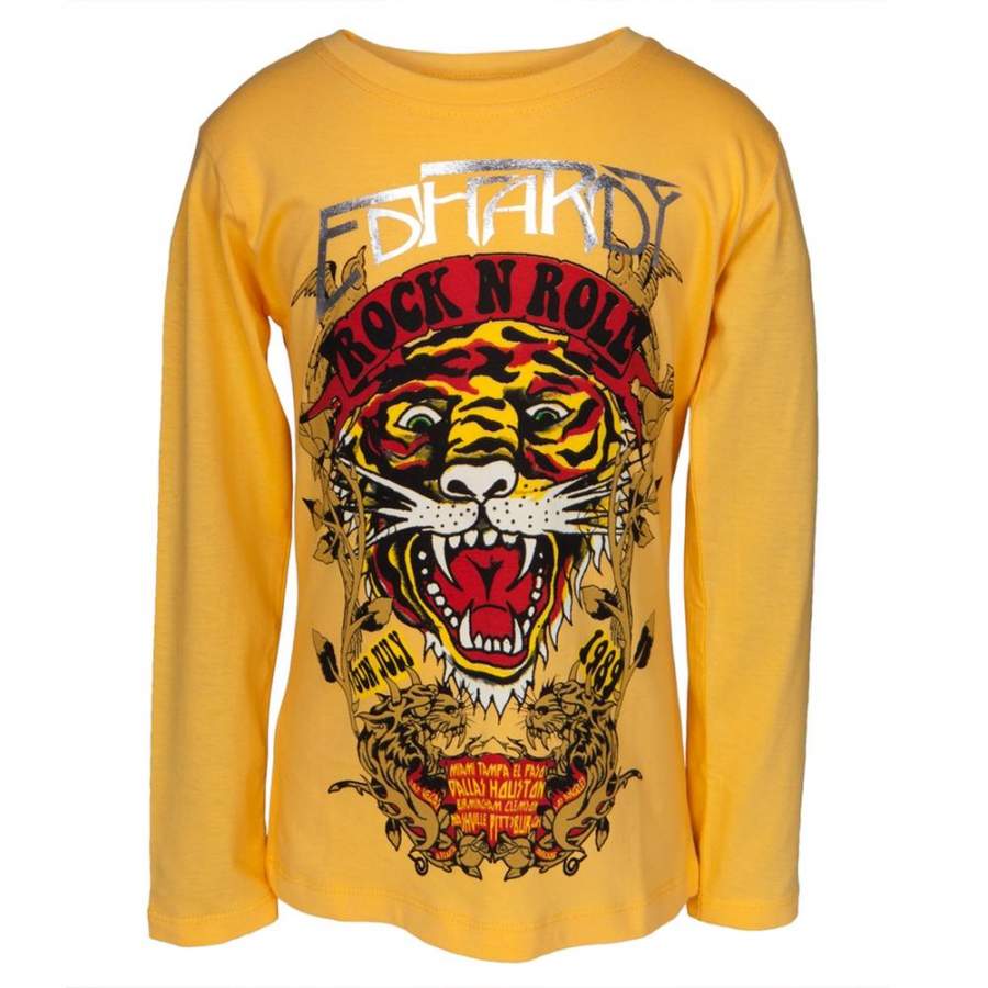 Ed Hardy – Rock N Roll Tiger Girls Juvy Long Sleeve T-Shirt