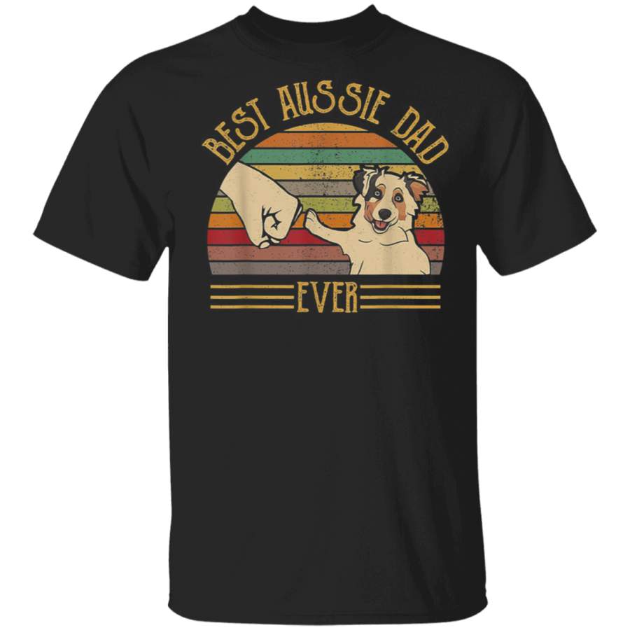 Best Aussie Dad Ever Retro Vintage Sunset T-Shirt