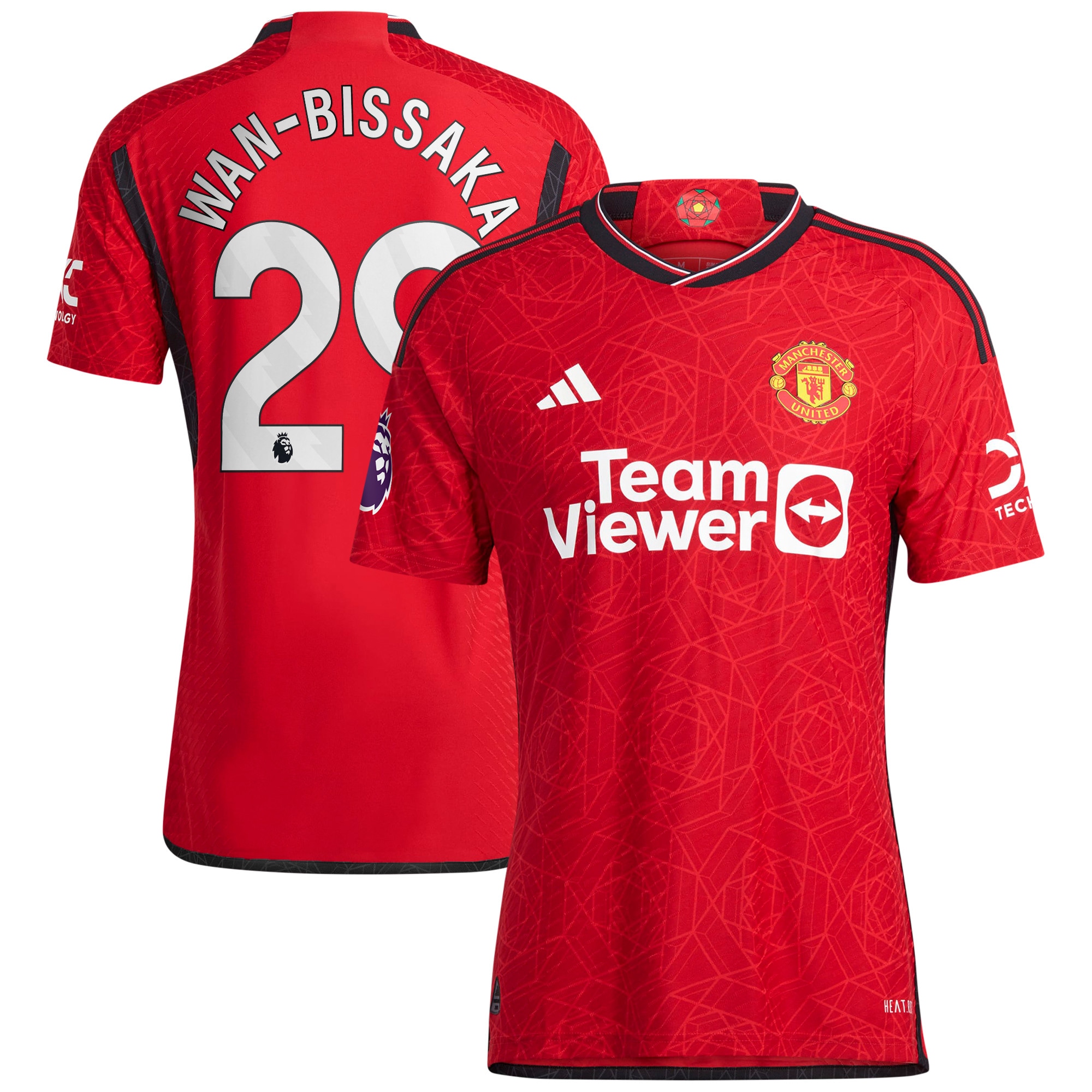 Aaron Wan-Bissaka Manchester United 2023/24 Home Authentic Player Jersey – Red