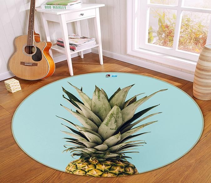 3d Big Pineapple 163 Round Rug Home Decor