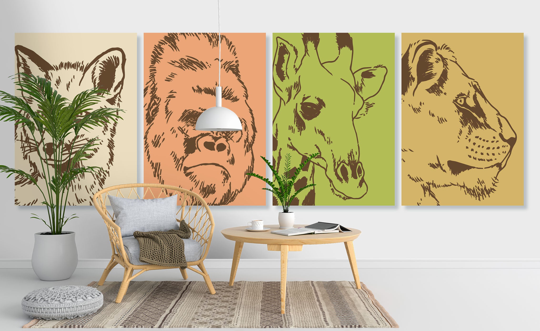 3D Hand Painted Animal Wall Mural Wallpaper 76