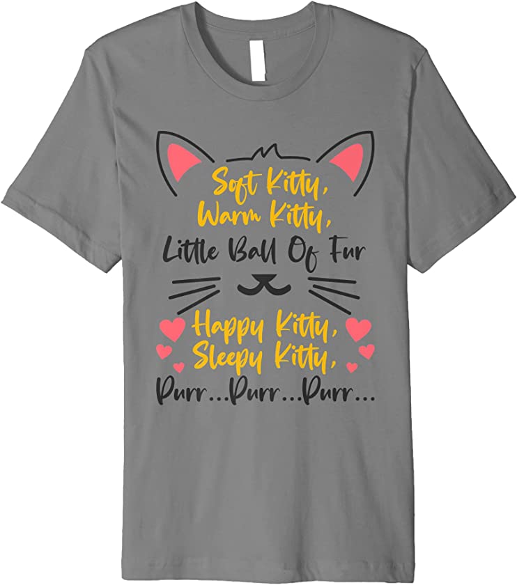 Soft Warm Kitty Little Ball of Fur Cat Sleepy Lullaby Kitten Premium T-Shirt