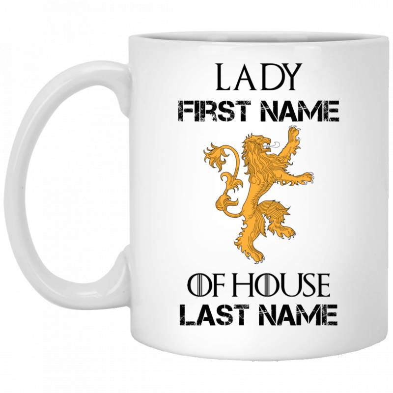 [Personalized] Name Lady Of Throne House Lion Mug Gift HA06