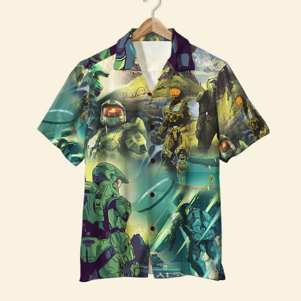 Halo Infinite Artwork Hawaii Aloha Shirt Ha7834