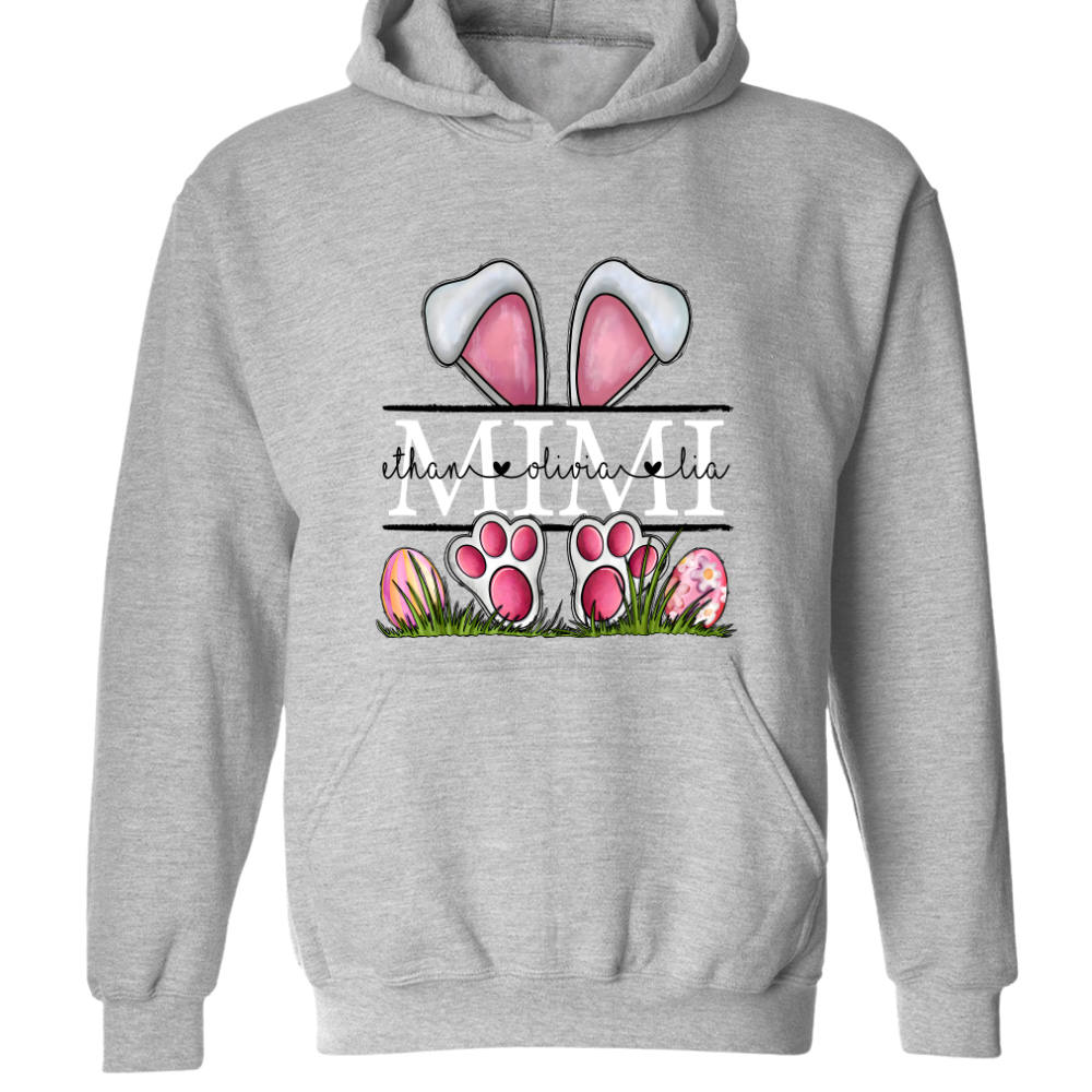 Mimi Bunny Easter Day With Grandkids Th Hoodie