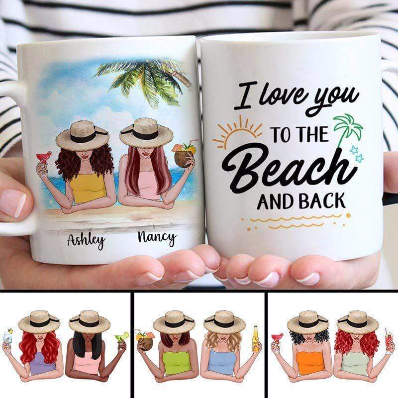 Summer Vibe Besties Personalized Mug