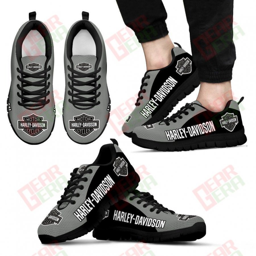 Harley Davidson Sneakers Mens Womens Motorcycle Lovers Custom Print Footwear Casual Riding Shoes GE189