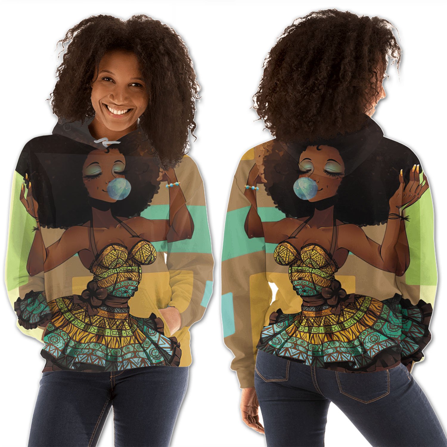 African American Hoodies Cute African American Woman African Print Styles