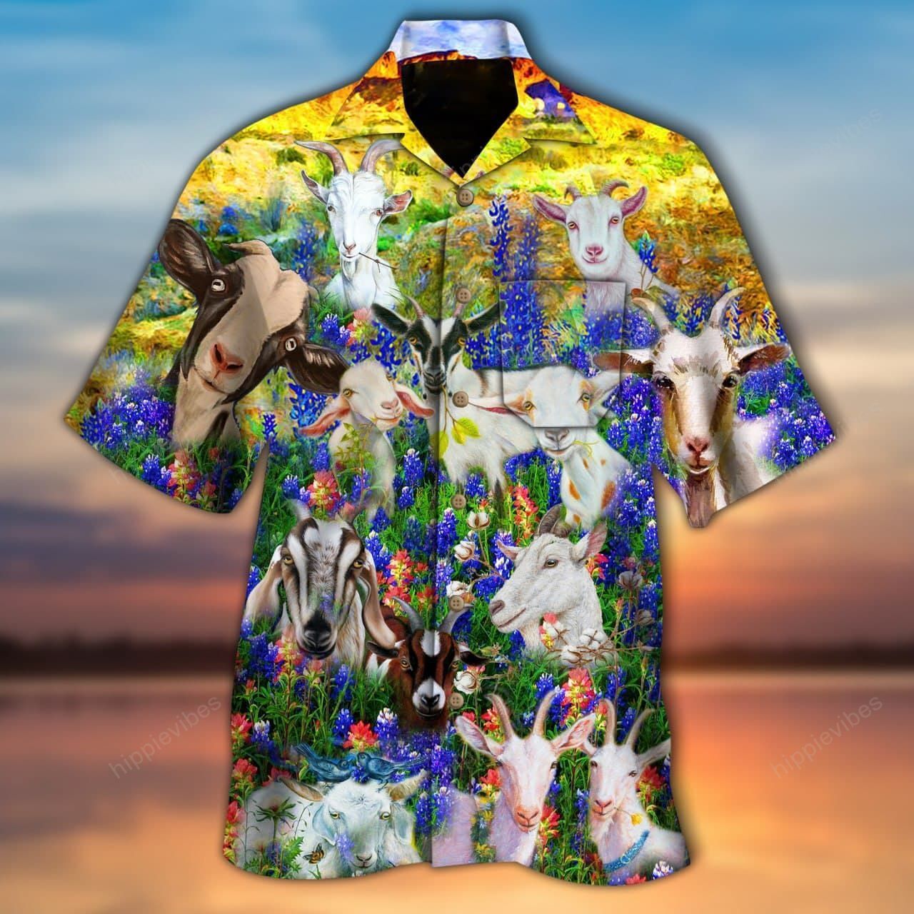 Goats In Bluebonnets Hawaii Shirt Re Ha52685