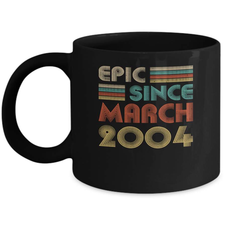 Epic Since March 2004 Vintage 16th Birthday Gifts Mug