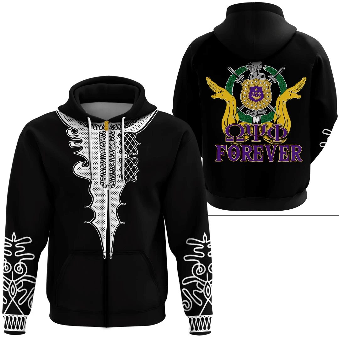 Fraternity Hoodie – Omega Psi Phi Forever Zip Hoodie