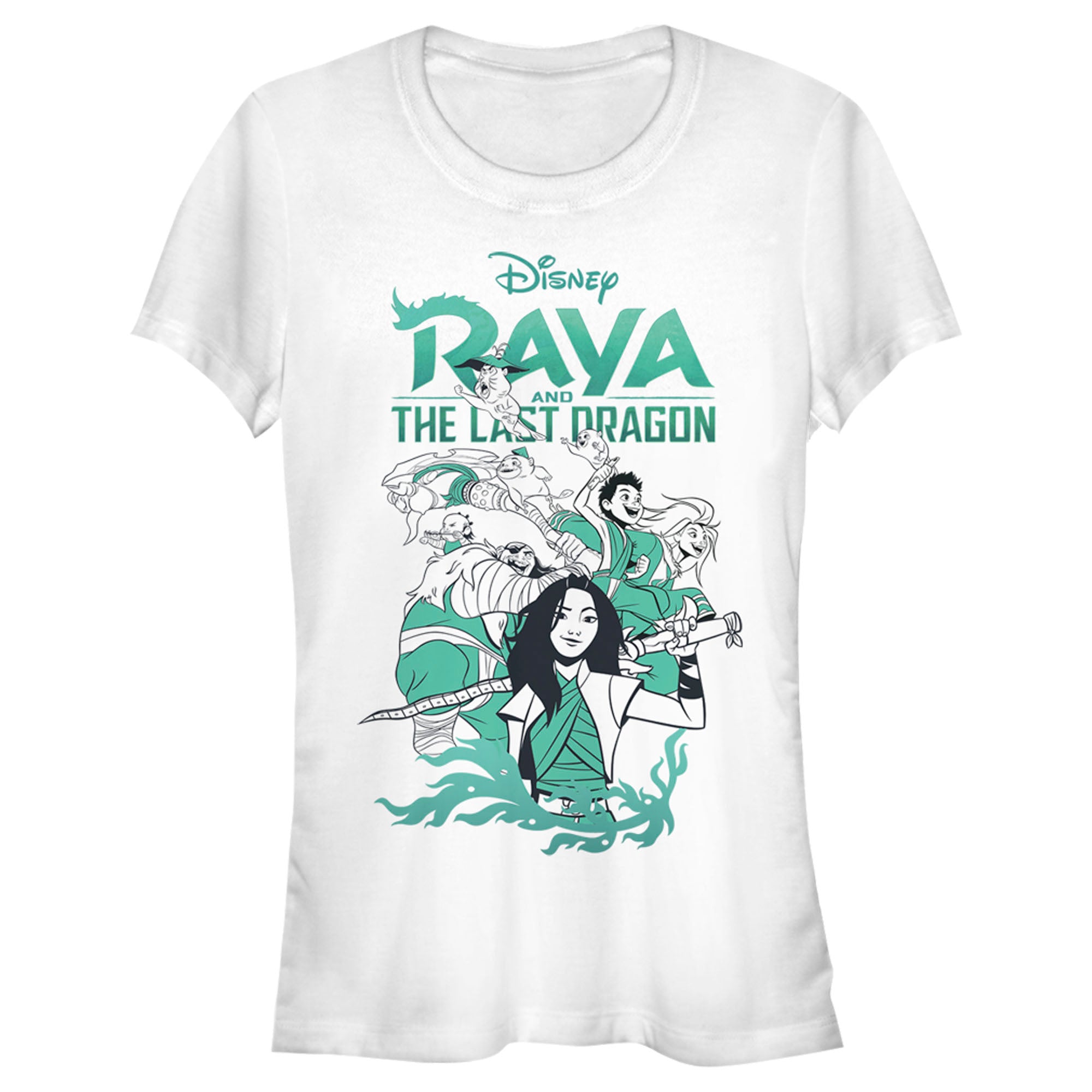 Raya And The Last Dragon Junior’S Characters In Action  T-Shirt