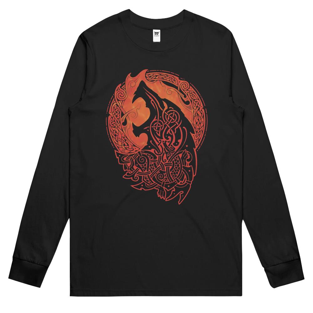 Fenrir. Loki’S Son. Long Sleeve T Shirts