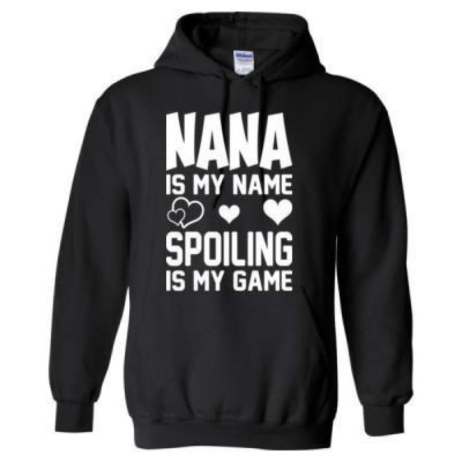 AGR Nana Is My Name Spoiling Is My Game – Heavy Blend™ Hooded Sweatshirt