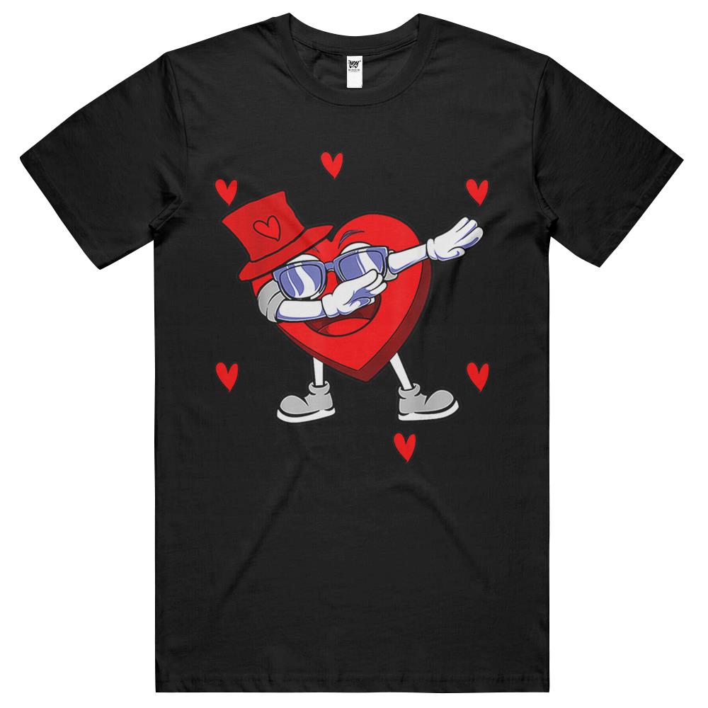 Dabbing Heart Valentines Day Kids Matching Boys Valentines Gift T Shirts