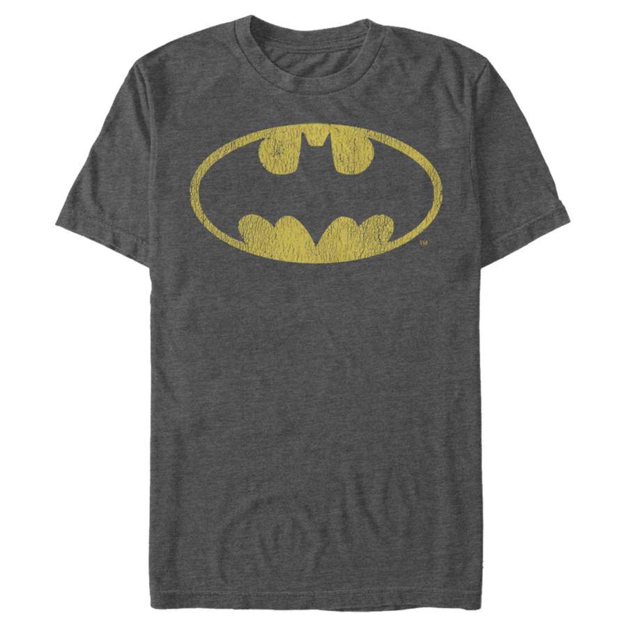 Batman Men’s Logo Retro Caped Crusader  T Shirt