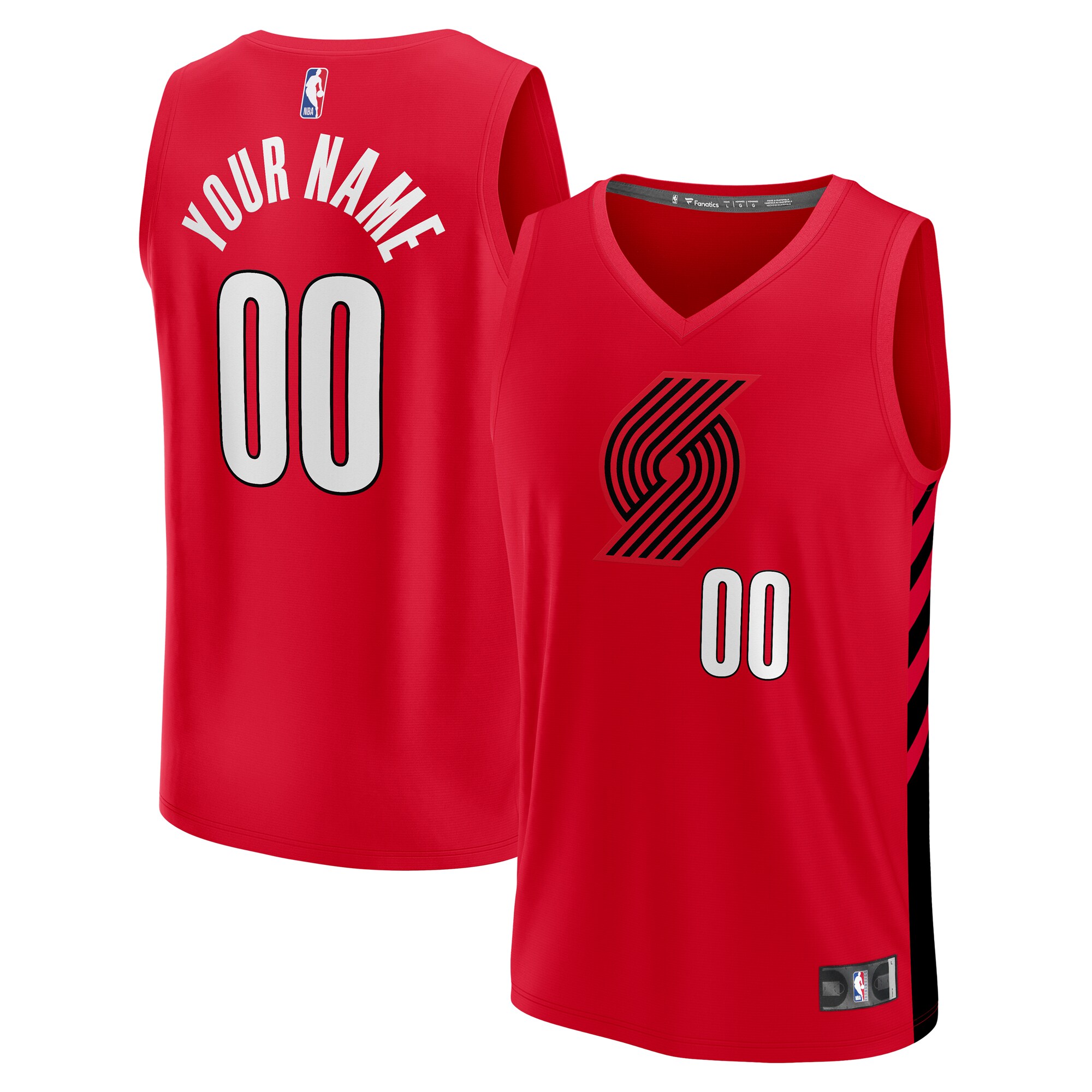 Portland Trail Blazers Youth Fast Break Custom Jersey – Statement Edition – Red