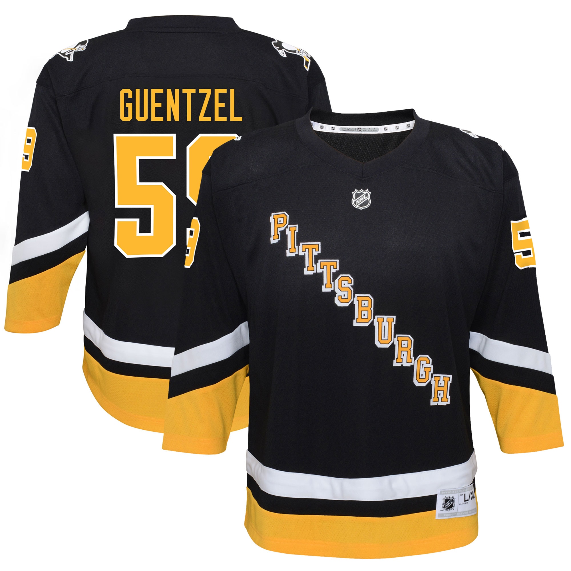 Youth Pittsburgh Penguins Jake Guentzel Black 2021/22 Alternate Player Jersey