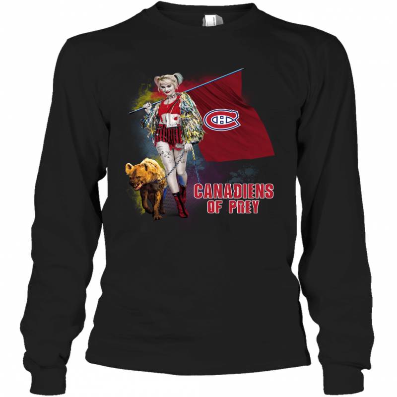 Harley Quinn flag Montreal Canadiens Of Prey Long Sleeve T-Shirt