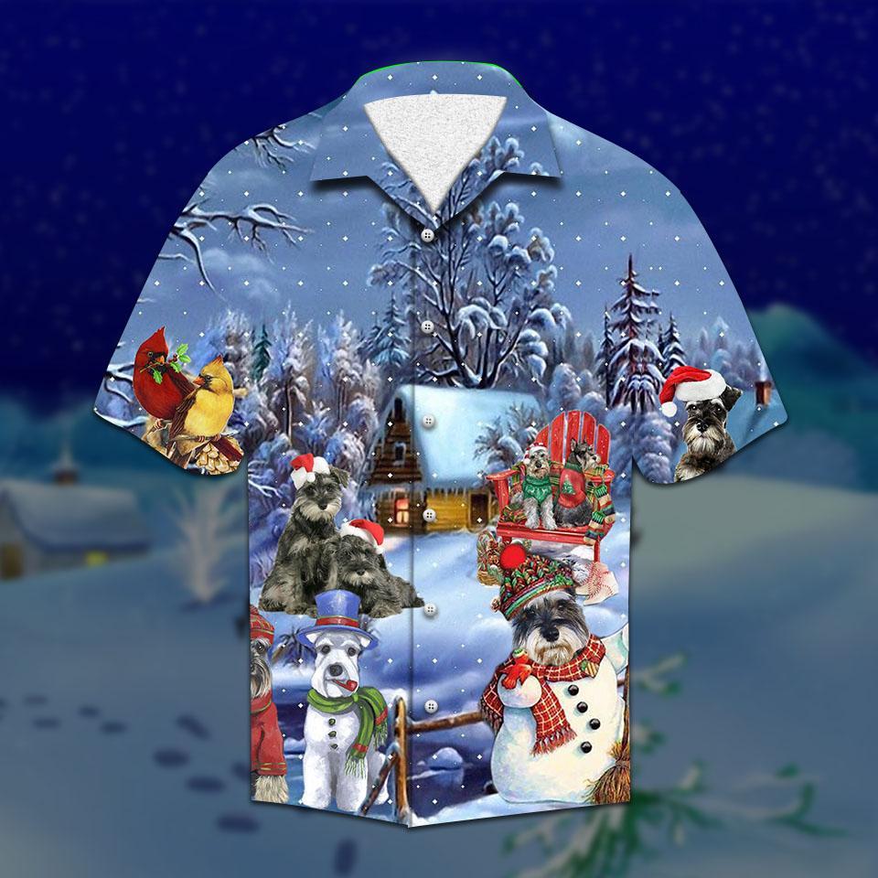 Miniature Schnauzer Christmas Hawaii Shirt For Men Women Adult Ha107369