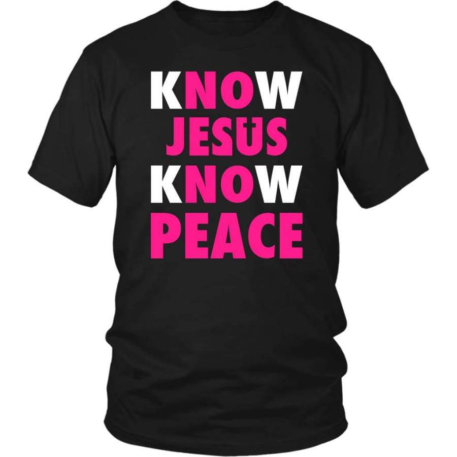 Know Jesus know peace christian t-shirt