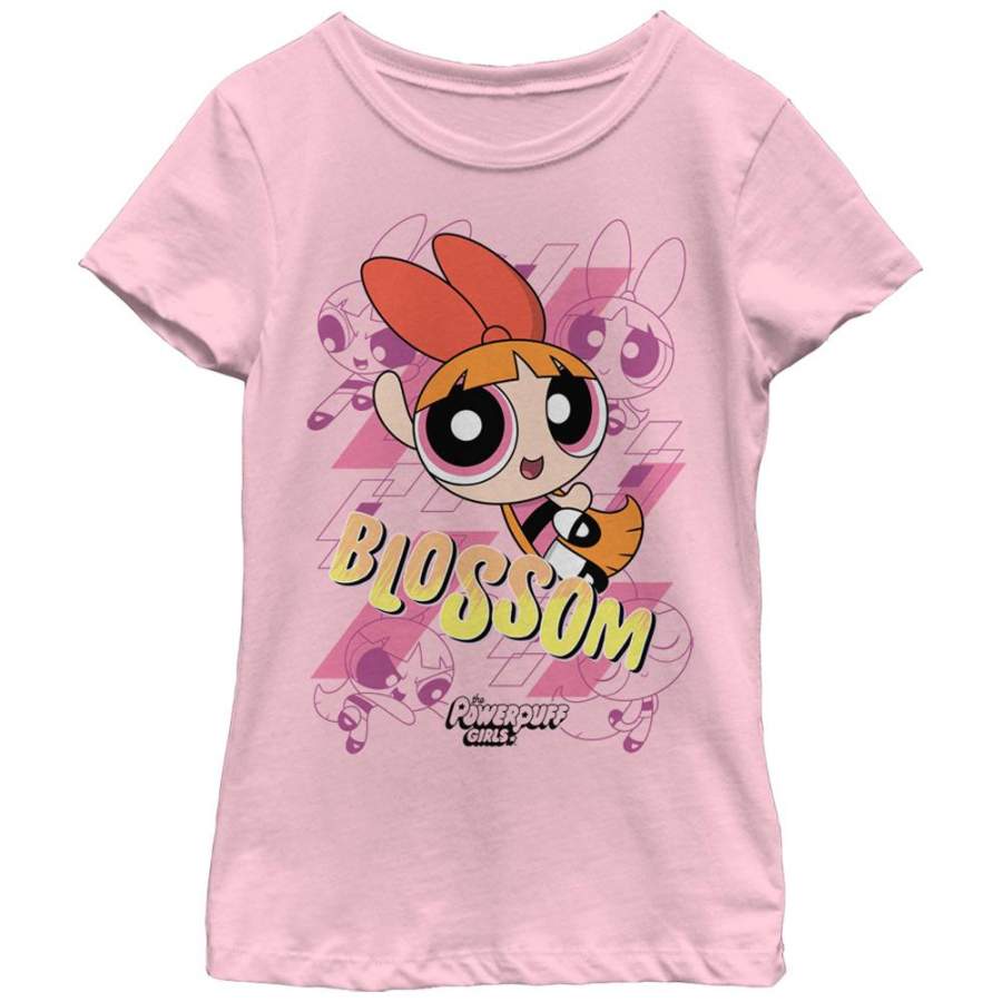 The Powerpuff Girls Girl’s Blossom  T Shirt Light Pink S