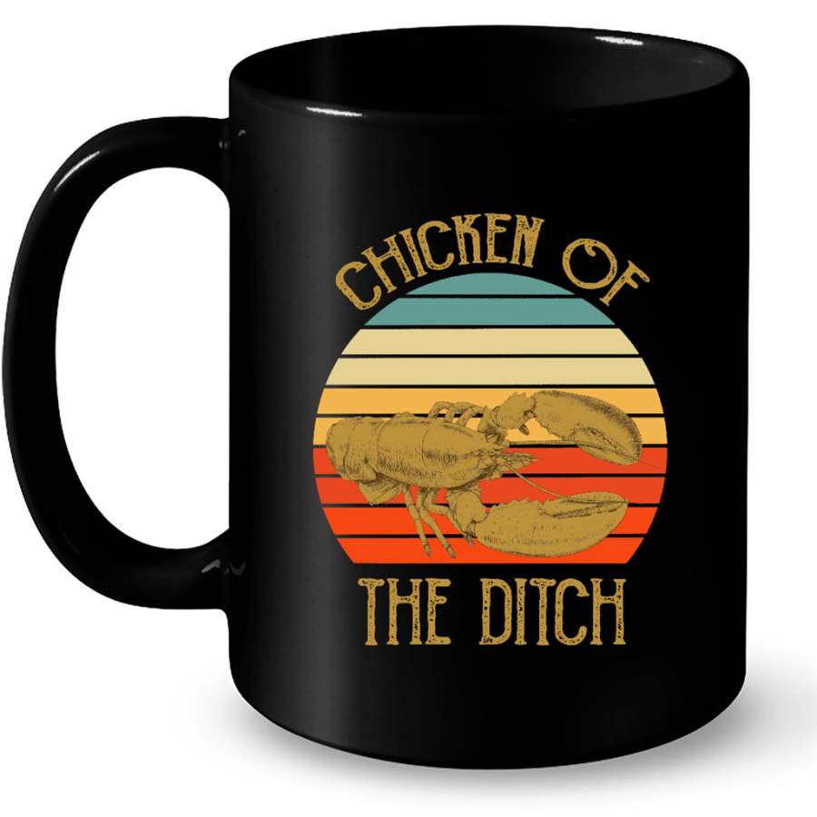 Chicken Of The Ditch, Classic VIntage Retro – Full-Wrap Coffee Black Mug