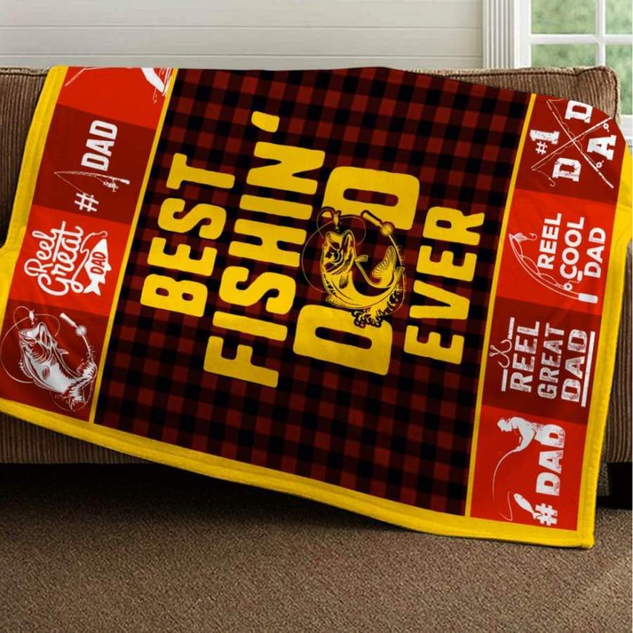 Best Fishing Dad Ever Father’s Day Gift For Dad Blanket